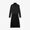 Slim-Fit-Kleid mit hohem Kragen für Damen Slim-Fit-Kleid mit hohem Kragen für Damen