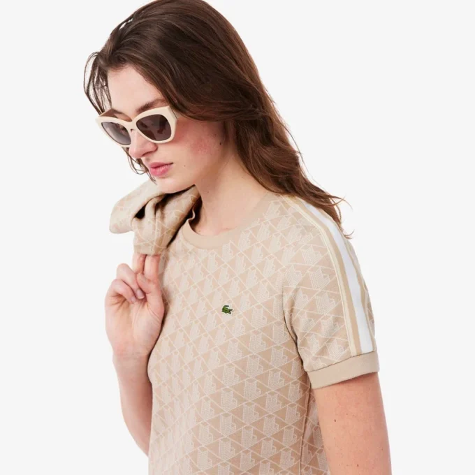Slim-Fit-Monogram-T-Shirt für Damen Slim-Fit-Monogram-T-Shirt für Damen