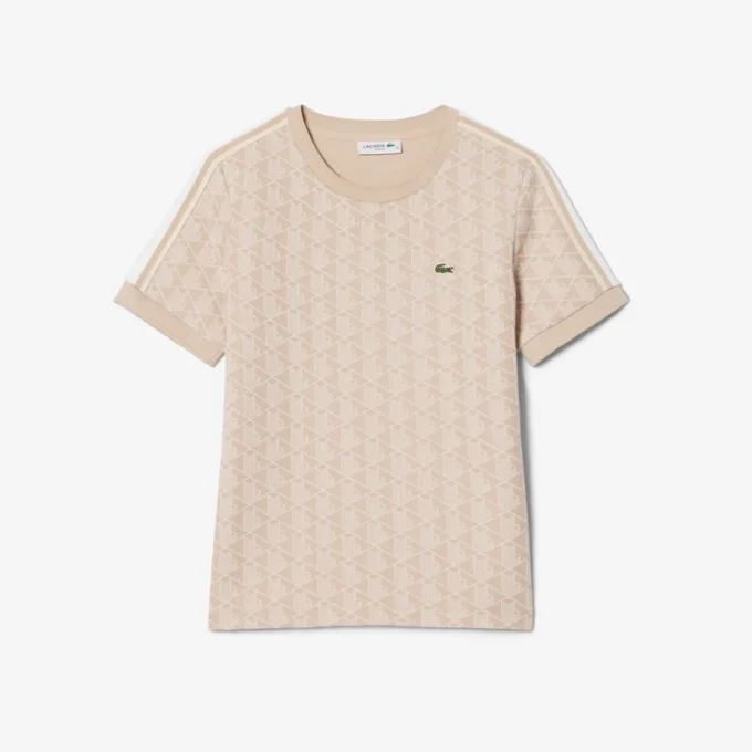 Slim-Fit-Monogram-T-Shirt für Damen Slim-Fit-Monogram-T-Shirt für Damen