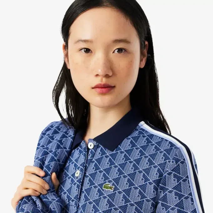Slim-Fit-Monogramm-Poloshirt für Damen Slim-Fit-Monogramm-Poloshirt für Damen