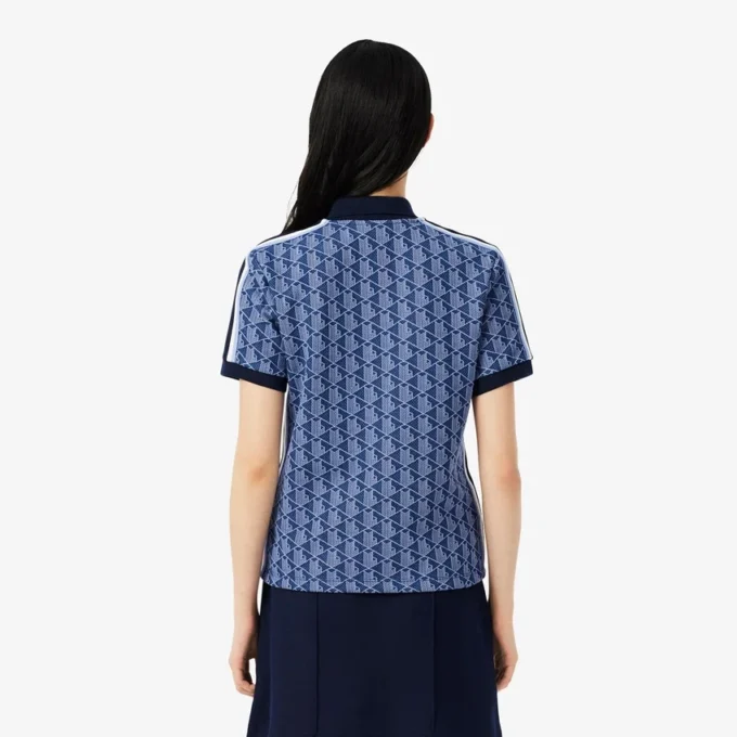Slim-Fit-Monogramm-Poloshirt für Damen Slim-Fit-Monogramm-Poloshirt für Damen