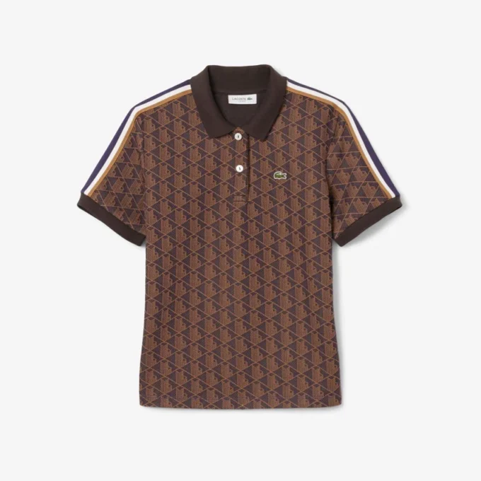 Slim-Fit-Monogramm-Poloshirt für Damen Slim-Fit-Monogramm-Poloshirt für Damen