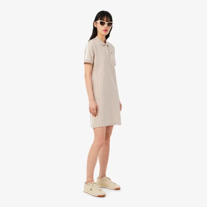 Slim-Fit-Monogramm-Poloshirt-Kleid für Damen Slim-Fit-Monogramm-Poloshirt-Kleid für Damen