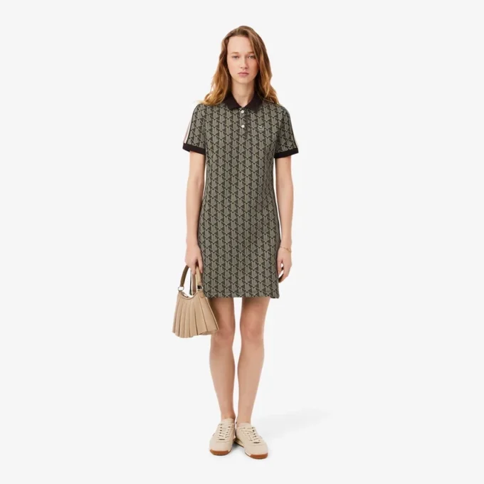 Slim-Fit-Monogramm-Poloshirt-Kleid für Damen Slim-Fit-Monogramm-Poloshirt-Kleid für Damen
