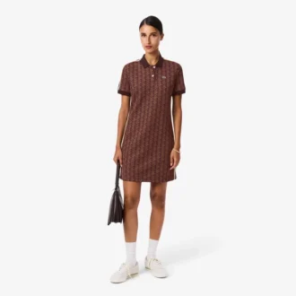 Slim-Fit-Monogramm-Poloshirt-Kleid für Damen Slim-Fit-Monogramm-Poloshirt-Kleid für Damen