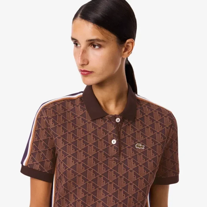 Slim-Fit-Monogramm-Poloshirt-Kleid für Damen Slim-Fit-Monogramm-Poloshirt-Kleid für Damen