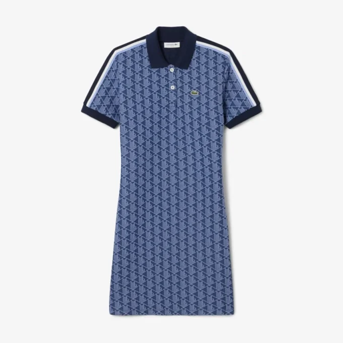Slim-Fit-Monogramm-Poloshirt-Kleid für Damen Slim-Fit-Monogramm-Poloshirt-Kleid für Damen
