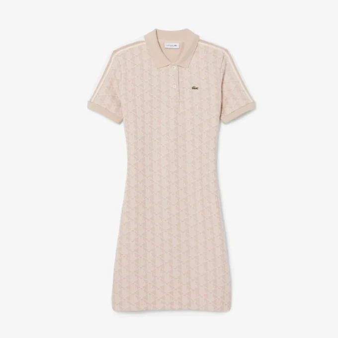 Slim-Fit-Monogramm-Poloshirt-Kleid für Damen Slim-Fit-Monogramm-Poloshirt-Kleid für Damen