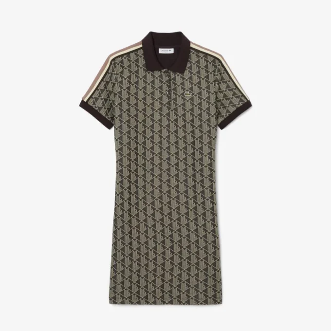 Slim-Fit-Monogramm-Poloshirt-Kleid für Damen Slim-Fit-Monogramm-Poloshirt-Kleid für Damen