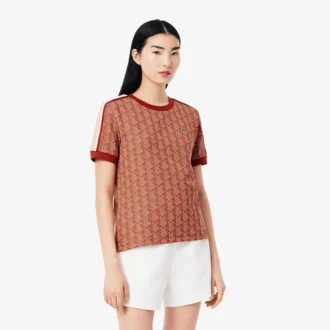 Slim-Fit-Monogramm-T-Shirt für Damen Slim-Fit-Monogramm-T-Shirt für Damen