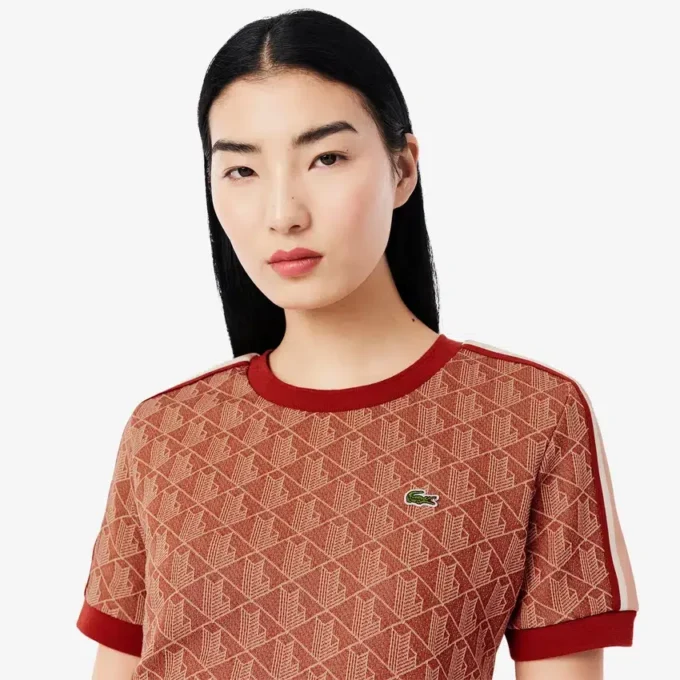 Slim-Fit-Monogramm-T-Shirt für Damen Slim-Fit-Monogramm-T-Shirt für Damen