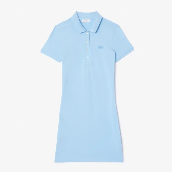 Slim-Fit-Stretch-Mini-Piqué-Poloshirt-Kleid für Damen Slim-Fit-Stretch-Mini-Piqué-Poloshirt-Kleid für Damen