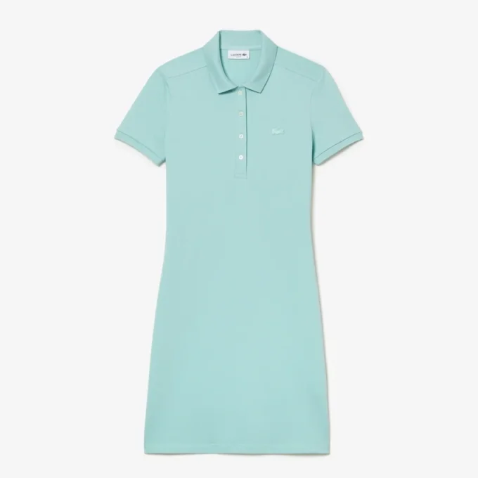 Slim-Fit-Stretch-Mini-Piqué-Poloshirt-Kleid für Damen Slim-Fit-Stretch-Mini-Piqué-Poloshirt-Kleid für Damen