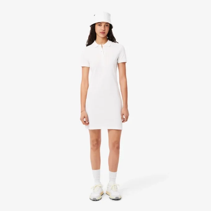 Slim-Fit-Stretch-Mini-Piqué-Poloshirt-Kleid für Damen Slim-Fit-Stretch-Mini-Piqué-Poloshirt-Kleid für Damen
