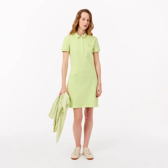 Slim-Fit-Stretch-Mini-Piqué-Poloshirt-Kleid für Damen Slim-Fit-Stretch-Mini-Piqué-Poloshirt-Kleid für Damen