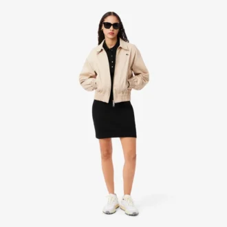 Slim-Fit-Stretch-Mini-Piqué-Poloshirt-Kleid für Damen