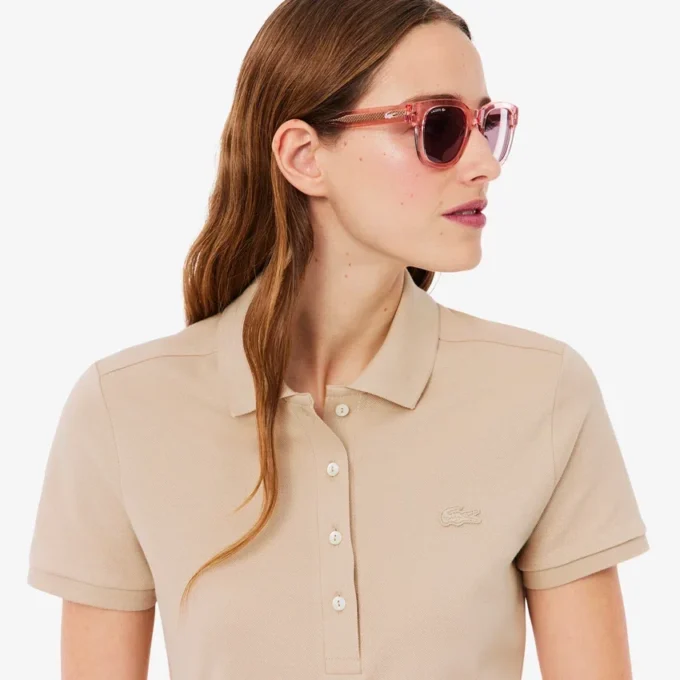 Slim-Fit-Stretch-Mini-Piqué-Poloshirt-Kleid für Damen Slim-Fit-Stretch-Mini-Piqué-Poloshirt-Kleid für Damen