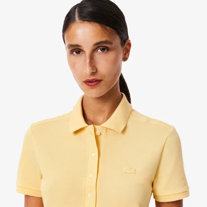 Slim-Fit-Stretch-Mini-Piqué-Poloshirt-Kleid für Damen Slim-Fit-Stretch-Mini-Piqué-Poloshirt-Kleid für Damen