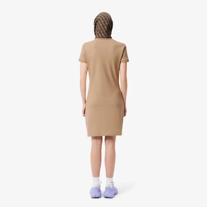 Slim-Fit-Stretch-Mini-Piqué-Poloshirt-Kleid für Damen Slim-Fit-Stretch-Mini-Piqué-Poloshirt-Kleid für Damen