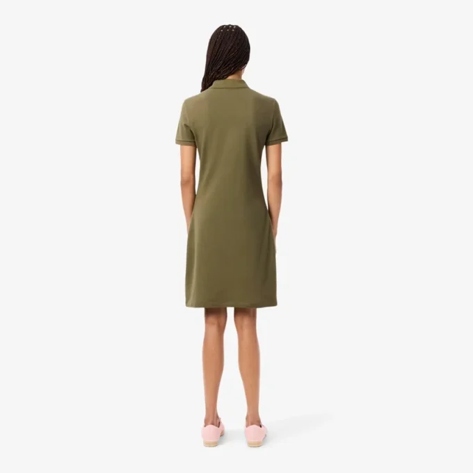 Slim-Fit-Stretch-Mini-Piqué-Poloshirt-Kleid für Damen Slim-Fit-Stretch-Mini-Piqué-Poloshirt-Kleid für Damen