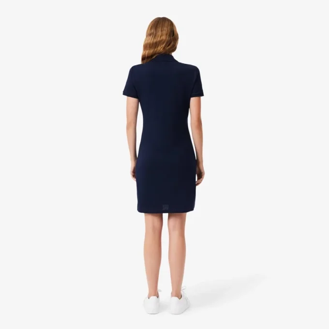 Slim-Fit-Stretch-Mini-Piqué-Poloshirt-Kleid für Damen Slim-Fit-Stretch-Mini-Piqué-Poloshirt-Kleid für Damen