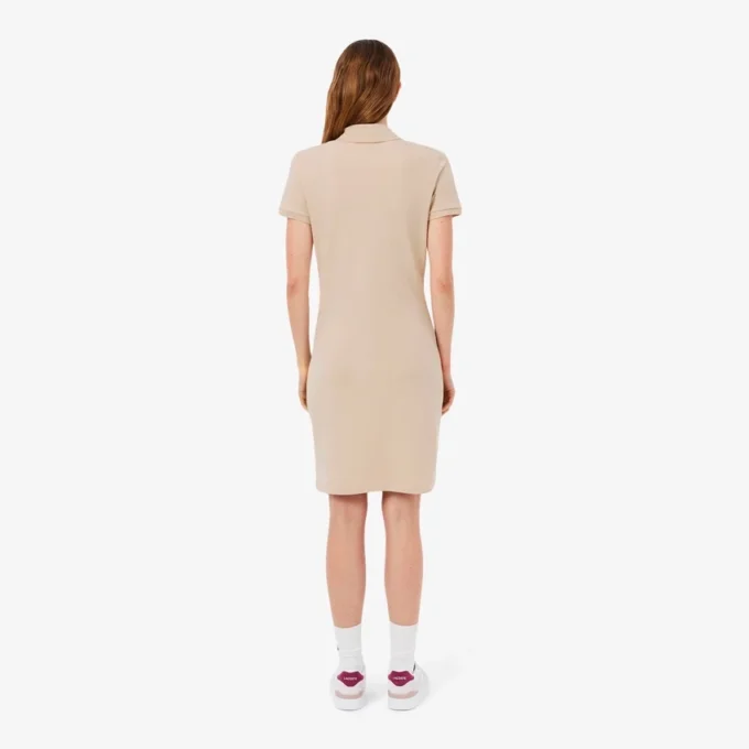 Slim-Fit-Stretch-Mini-Piqué-Poloshirt-Kleid für Damen Slim-Fit-Stretch-Mini-Piqué-Poloshirt-Kleid für Damen