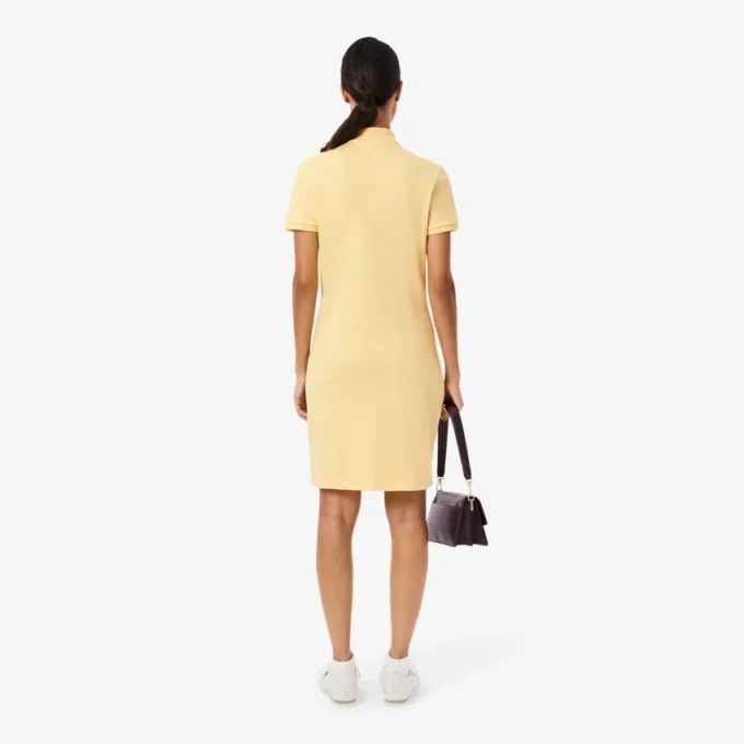 Slim-Fit-Stretch-Mini-Piqué-Poloshirt-Kleid für Damen Slim-Fit-Stretch-Mini-Piqué-Poloshirt-Kleid für Damen
