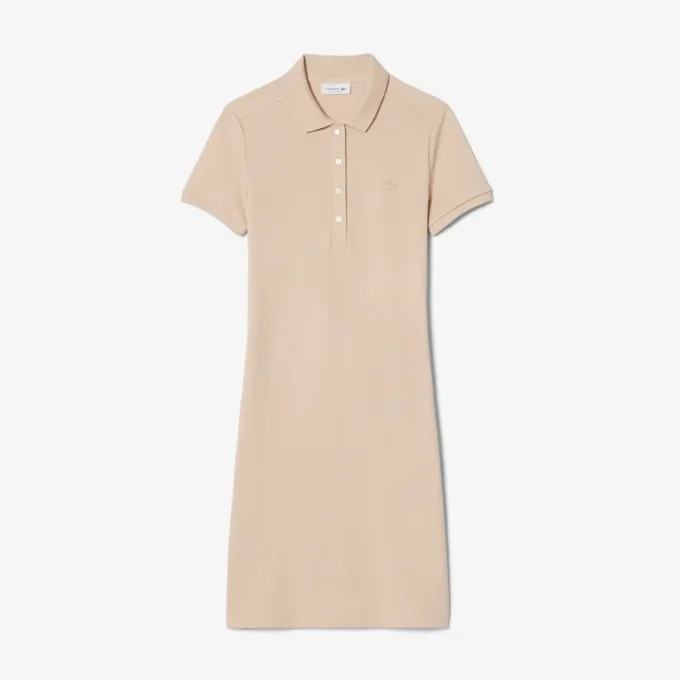 Slim-Fit-Stretch-Mini-Piqué-Poloshirt-Kleid für Damen Slim-Fit-Stretch-Mini-Piqué-Poloshirt-Kleid für Damen