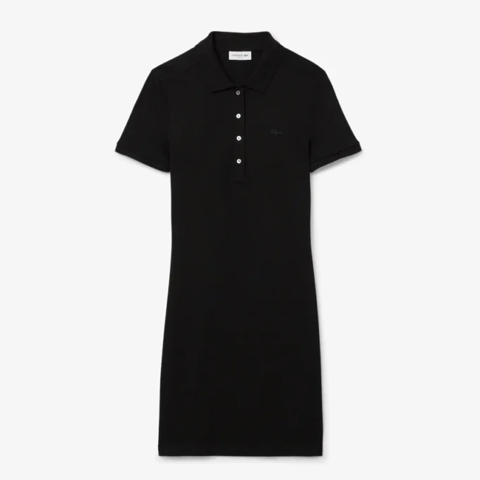 Slim-Fit-Stretch-Mini-Piqué-Poloshirt-Kleid für Damen Slim-Fit-Stretch-Mini-Piqué-Poloshirt-Kleid für Damen