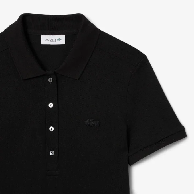 Slim-Fit-Stretch-Mini-Piqué-Poloshirt-Kleid für Damen Slim-Fit-Stretch-Mini-Piqué-Poloshirt-Kleid für Damen