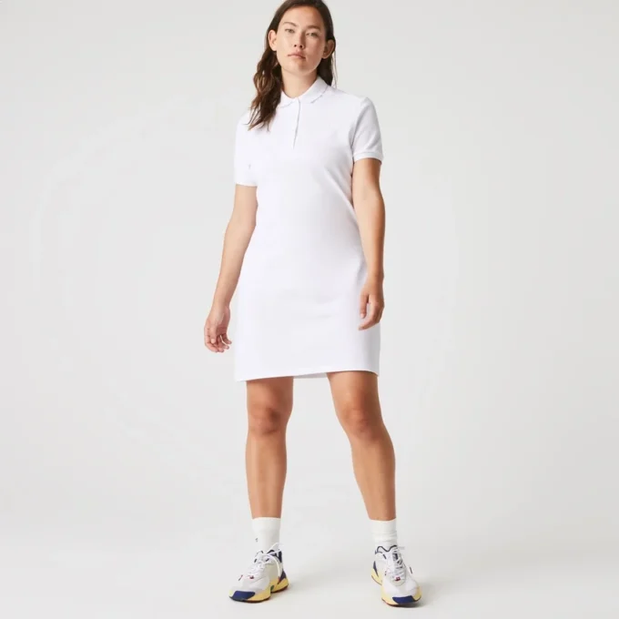 Slim-Fit-Stretch-Mini-Piqué-Poloshirt-Kleid für Damen Slim-Fit-Stretch-Mini-Piqué-Poloshirt-Kleid für Damen