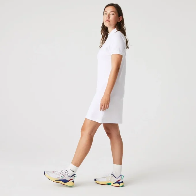 Slim-Fit-Stretch-Mini-Piqué-Poloshirt-Kleid für Damen Slim-Fit-Stretch-Mini-Piqué-Poloshirt-Kleid für Damen
