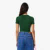 Slim-Fit-T-Shirt aus geripptem Baumwollstoff für Damen Slim-Fit-T-Shirt aus geripptem Baumwollstoff für Damen