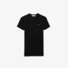 Slim-Fit-T-Shirt aus geripptem Baumwollstoff für Damen Slim-Fit-T-Shirt aus geripptem Baumwollstoff für Damen