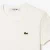 Slim-Fit-T-Shirt aus geripptem Baumwollstoff für Damen Slim-Fit-T-Shirt aus geripptem Baumwollstoff für Damen