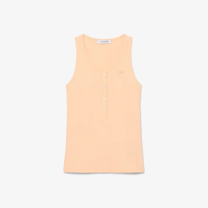 Slim Fit Tanktop aus gerippter Baumwolle Slim Fit Tanktop aus gerippter Baumwolle