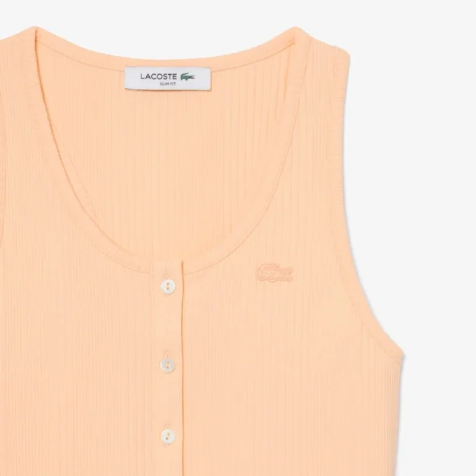 Slim Fit Tanktop aus gerippter Baumwolle Slim Fit Tanktop aus gerippter Baumwolle