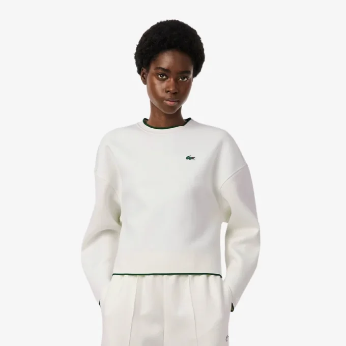 Sport-Sweatshirt für Damen mit Kontrastbesatz Sport-Sweatshirt für Damen mit Kontrastbesatz