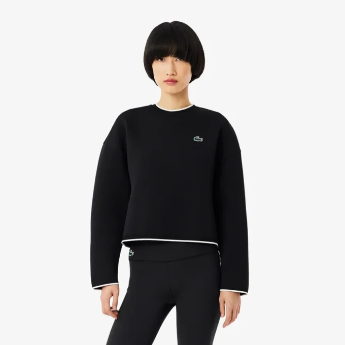 Sport-Sweatshirt für Damen mit Kontrastbesatz Sport-Sweatshirt für Damen mit Kontrastbesatz
