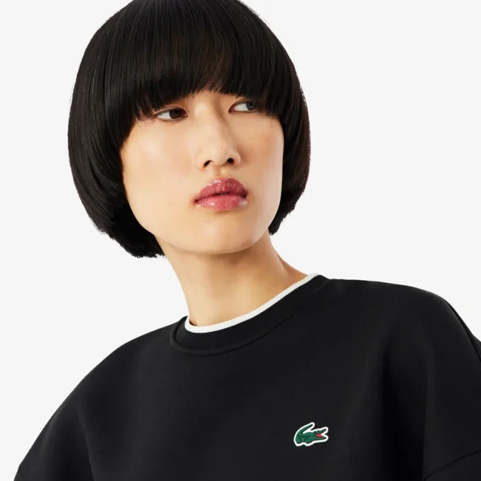 Sport-Sweatshirt für Damen mit Kontrastbesatz Sport-Sweatshirt für Damen mit Kontrastbesatz
