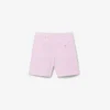 Stretch-Bermudashorts aus gestreiftem Oxford-Stoff Stretch-Bermudashorts aus gestreiftem Oxford-Stoff