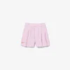 Stretch-Bermudashorts aus gestreiftem Oxford-Stoff Stretch-Bermudashorts aus gestreiftem Oxford-Stoff