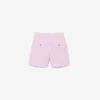 Stretch-Bermudashorts aus gestreiftem Oxford-Stoff Stretch-Bermudashorts aus gestreiftem Oxford-Stoff