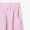 Stretch-Bermudashorts aus gestreiftem Oxford-Stoff Stretch-Bermudashorts aus gestreiftem Oxford-Stoff