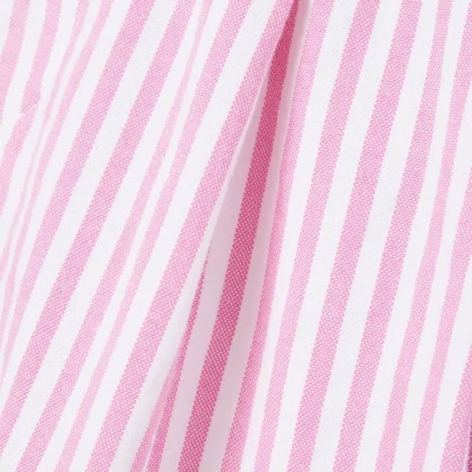 Stretch-Bermudashorts aus gestreiftem Oxford-Stoff Stretch-Bermudashorts aus gestreiftem Oxford-Stoff