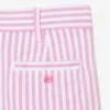 Stretch-Bermudashorts aus gestreiftem Oxford-Stoff Stretch-Bermudashorts aus gestreiftem Oxford-Stoff