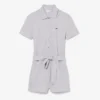 Stretch-Piqué-Playsuit mit Polokragen Stretch-Piqué-Playsuit mit Polokragen