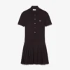 Stretch-Piqué-Poloshirt-Kleid mit Falten Stretch-Piqué-Poloshirt-Kleid mit Falten