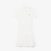 Stretch-Piqué-Poloshirt-Kleid mit Falten Stretch-Piqué-Poloshirt-Kleid mit Falten