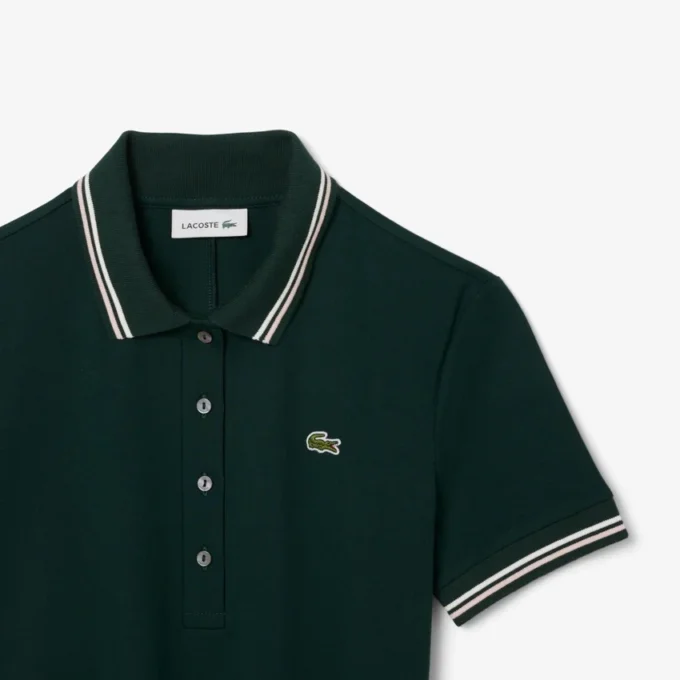 Stretch-Skaterkleid mit Poloshirt-Kragen für Damen Stretch-Skaterkleid mit Poloshirt-Kragen für Damen